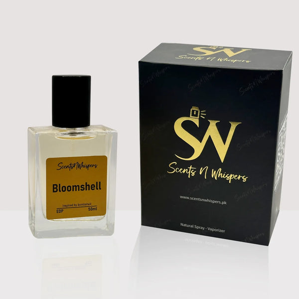 50ml bloomshell inspired by bombshell with packaging